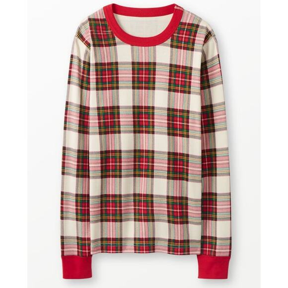 Hanna Andersson Other - Hanna Andersson Pajama Top Adult SZ L Family Holiday Plaid Long Sleeve Organic